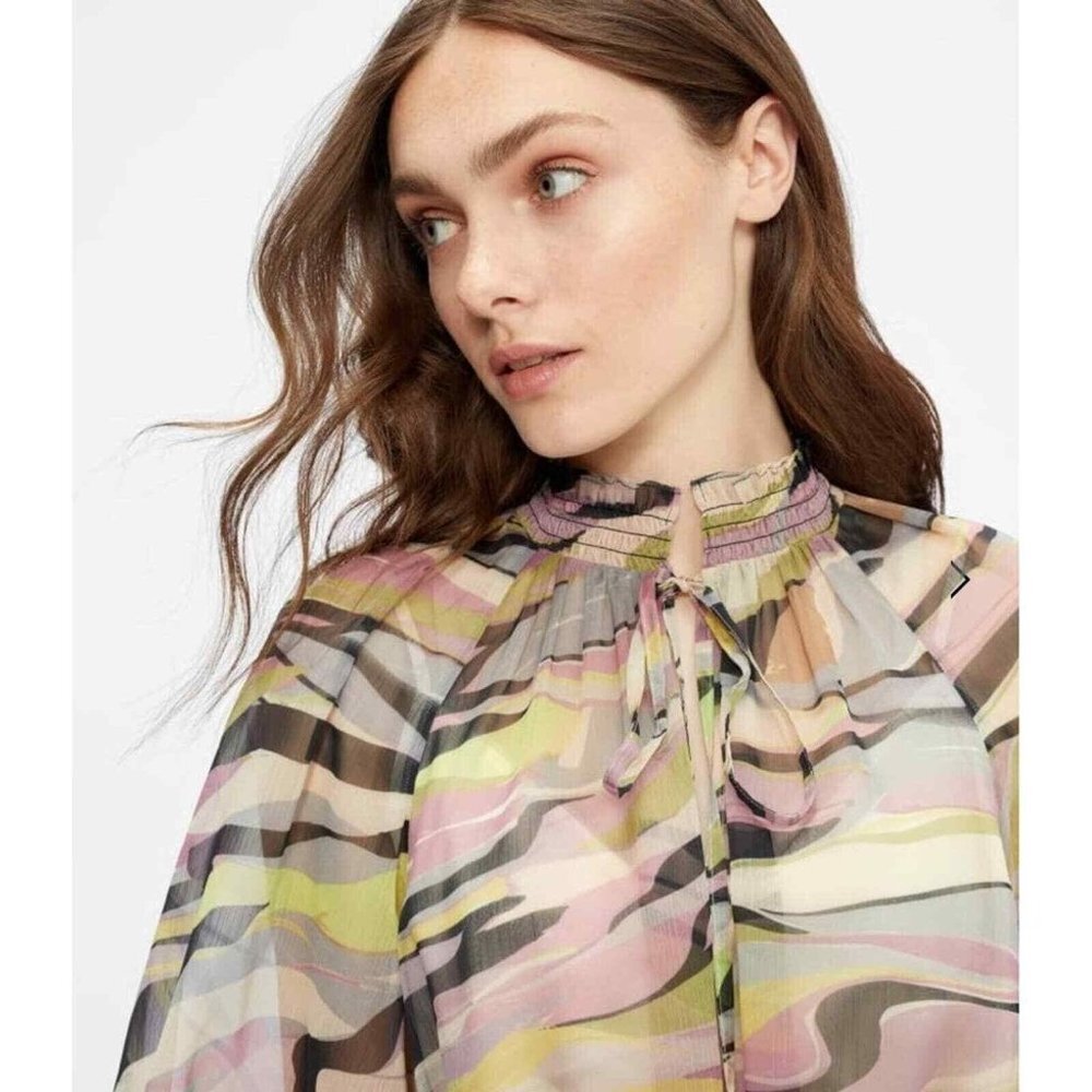 NWT Ted Baker London Zeenaa Blouson Sleeve Mini Dress in Dusky Pink size 2 (4-6) - Picture 2 of 9